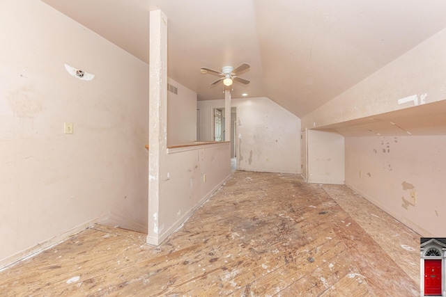 1506 Chandler Rd, Ann Arbor, MI 48105 - additional living space with ceiling fan and lofted ceiling