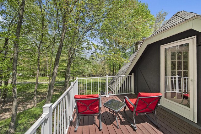 9787 Center Ln, Canadian Lakes, MI 49346 - view of deck