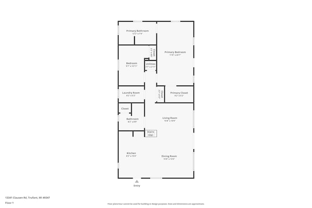 13341 Clausen Rd, Trufant, MI 49347 - room layout