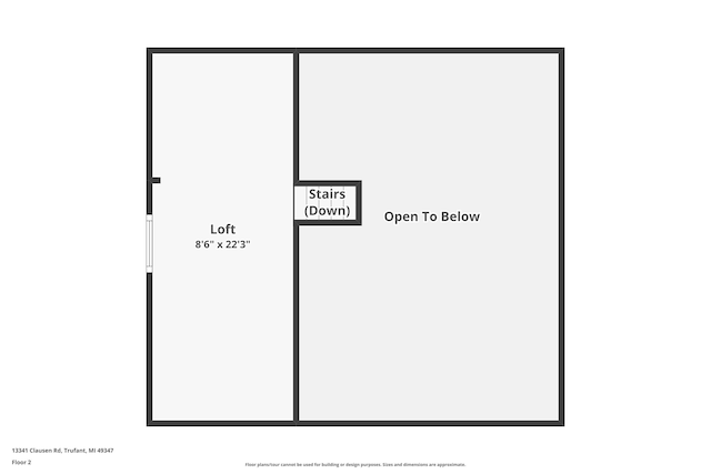13341 Clausen Rd, Trufant, MI 49347 - floor plan / room layout