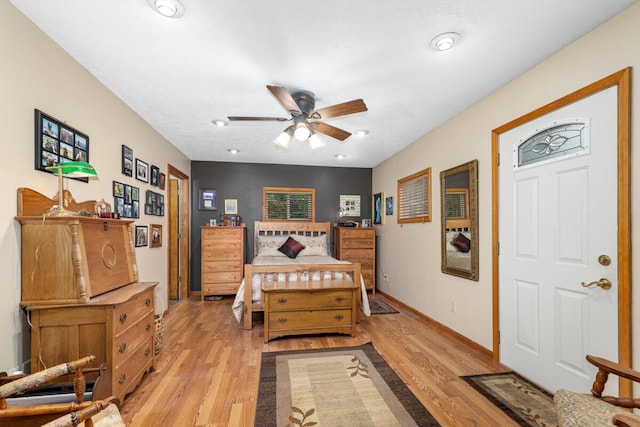 13341 Clausen Rd, Trufant, MI 49347 - bedroom featuring light wood finished floors and baseboards