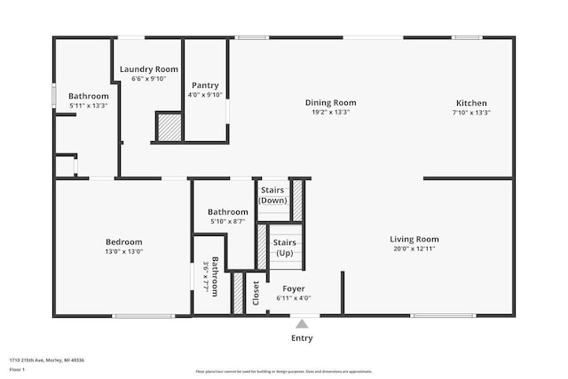1710 215th Ave, Morley, MI 49336 - home floor plan