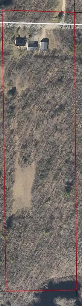 1710 215th Ave, Morley, MI 49336 - aerial overview of property's location featuring property boundaries highlighted