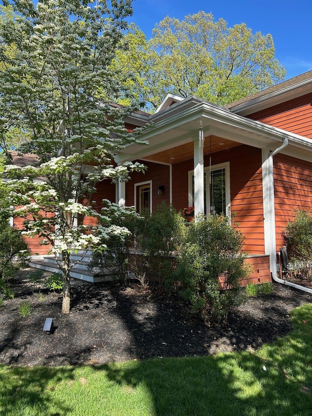 46306 Station Rd, New Buffalo, MI 49117 - view of property exterior with covered porch