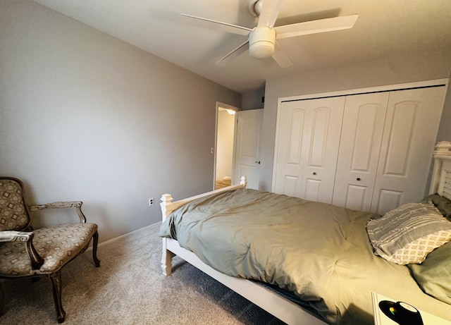 44750 Erin Dr, Plymouth, MI 48170 - carpeted bedroom with a closet and ceiling fan