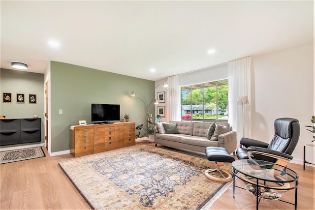 515 Springfield Cir, Niles, MI 49120 - living room with light wood-style floors, recessed lighting, and baseboards