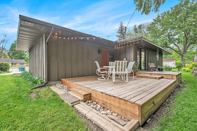515 Springfield Cir, Niles, MI 49120 - wooden terrace with a lawn