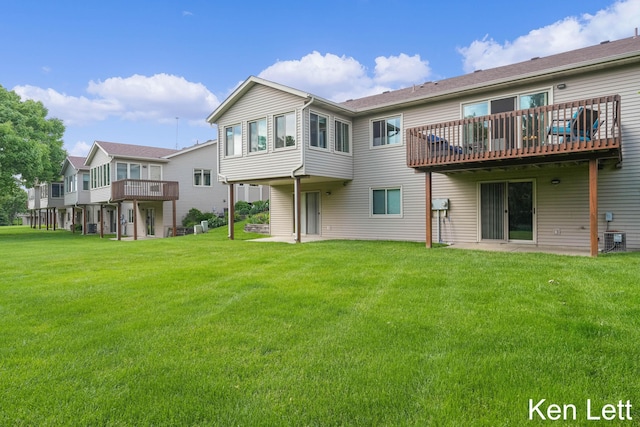 936 Amber View Dr SW Unit 160, Byron Center, MI 49315 - rear view of house featuring a yard, central AC unit, a wooden deck, and a residential view