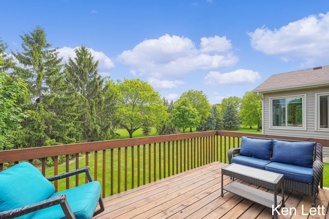 936 Amber View Dr SW Unit 160, Byron Center, MI 49315 - wooden terrace featuring a yard and an outdoor hangout area