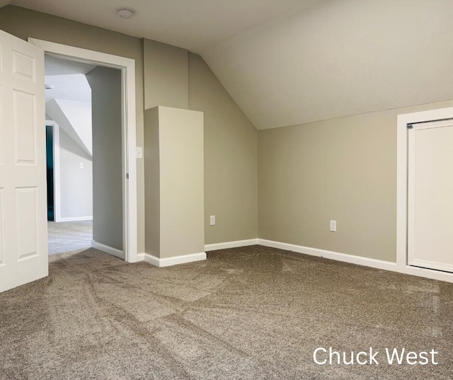 1479 Terrace St, Muskegon, MI 49442 - bonus room with carpet flooring, lofted ceiling, and baseboards