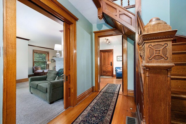 110 N O Keefe St, Cassopolis, MI 49031 - hall featuring baseboards and light wood-type flooring