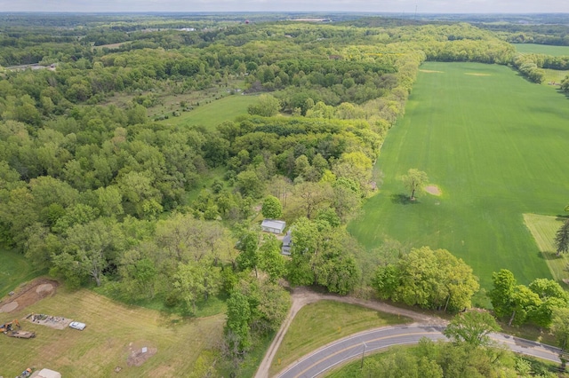 8001 S Jackson Rd, Jackson, MI 49201 - aerial overview of property's location featuring a heavily wooded area and rural landscape