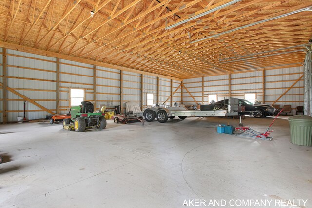 8091 Warner St, Allendale, MI 49401 - garage featuring metal wall