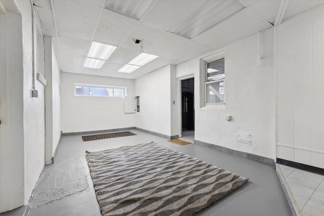 3364 Inman St, Ferndale, MI 48220 - basement featuring a paneled ceiling and baseboards