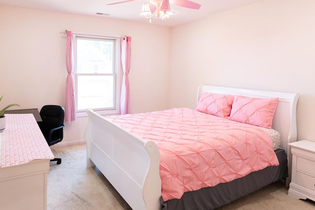 2501 Holiday House Rd, Saint Joseph, MI 49085 - bedroom featuring light colored carpet and a ceiling fan
