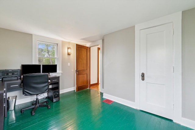904 Schuring Rd, Portage, MI 49024 - office featuring dark wood-type flooring and baseboards