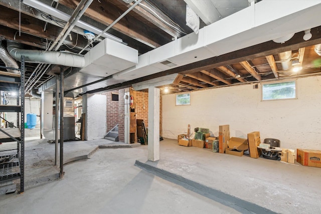 904 Schuring Rd, Portage, MI 49024 - below grade area with healthy amount of natural light and heating unit