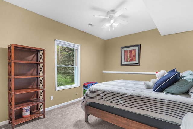 121 W Calgary Dr, Hastings, MI 49058 - bedroom featuring carpet, baseboards, and a ceiling fan