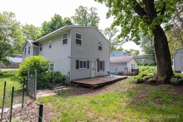 4175 Huntington Ave NE, Grand Rapids, MI 49525 - back of house with a wooden deck