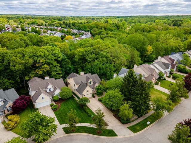 4936 Ravine Ct, Ann Arbor, MI 48105 - aerial view of residential area with a heavily wooded area