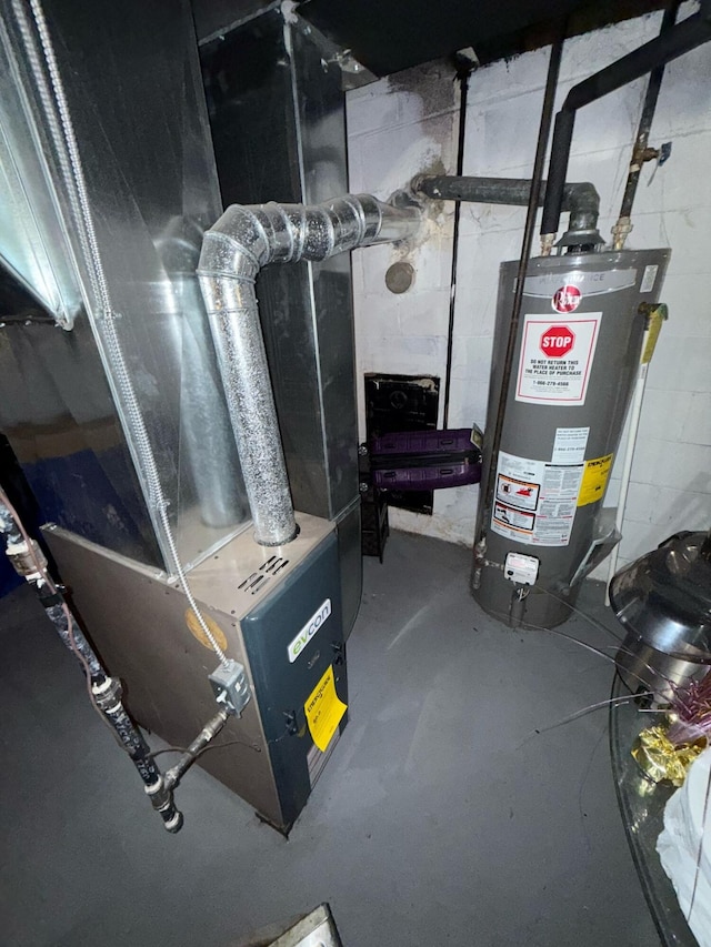 16510 Oakfield Ave, Detroit, MI 48235 - utility room with water heater and heating unit