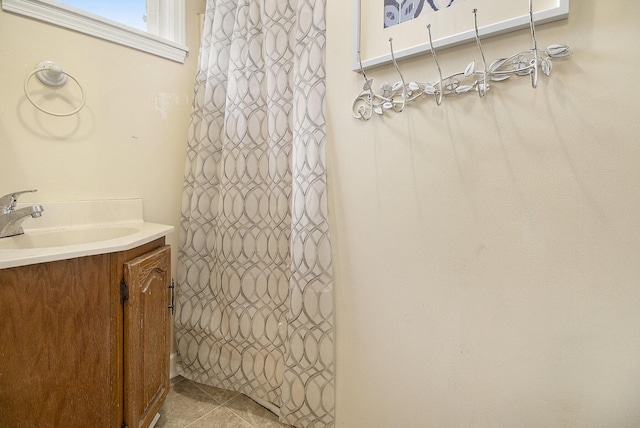 244 W Franklin St, Otsego, MI 49078 - bathroom featuring vanity and tile patterned flooring