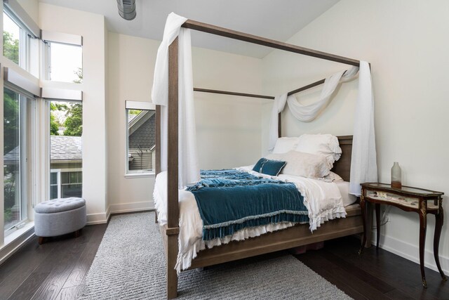 211 W Kingsley St, Ann Arbor, MI 48103 - bedroom with hardwood / wood-style flooring and baseboards