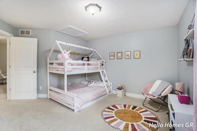 535 N Creek Ct NE, Rockford, MI 49341 - bedroom featuring carpet flooring, attic access, and baseboards