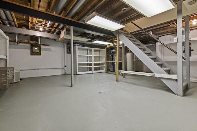 14436 Fairway St, Livonia, MI 48154 - unfinished basement with stairway