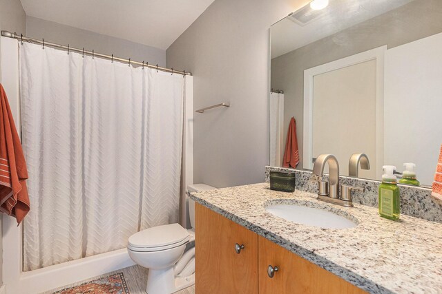 2159 New Town Dr NE, Grand Rapids, MI 49525 - bathroom featuring vanity, toilet, and curtained shower