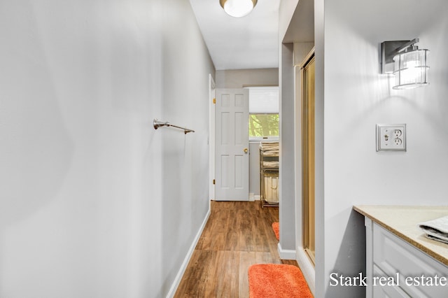 300 N 2nd Ave, Fruitport, MI 49415 - hall featuring light wood-type flooring and baseboards
