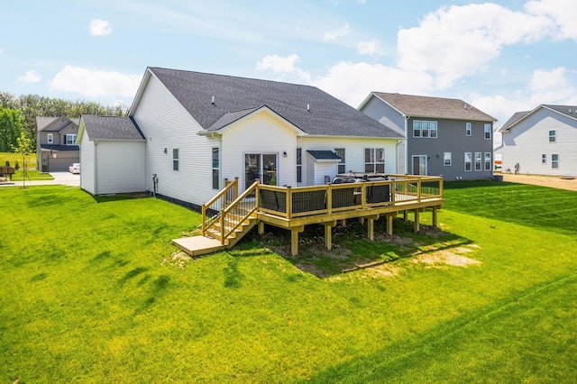 2771 Silo Dr, Saline, MI 48176 - back of property with a deck and a yard