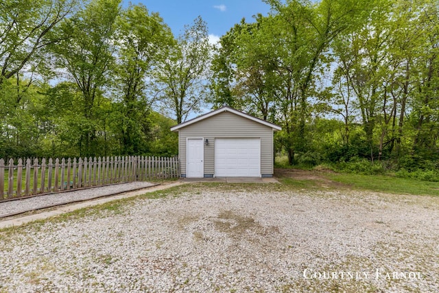414 135th Ave, Wayland, MI 49348 - detached garage featuring gravel driveway