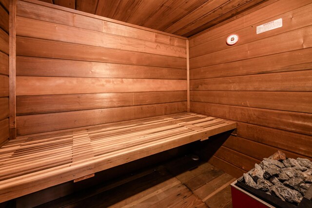 1701 Forres Ave, Saint Joseph, MI 49085 - relaxing sauna / steam room with wooden ceiling and wooden walls