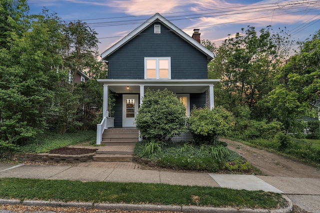 710 S 1st St, Ann Arbor, MI 48103 - traditional style home with a porch and a chimney