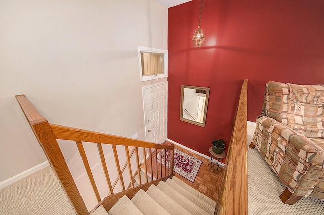 7643 Cottonwood Ln, Dexter, MI 48130 - stairway with baseboards