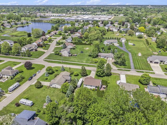 9324 Perry St, Zeeland, MI 49464 - aerial view of residential area featuring a large body of water