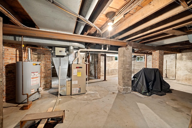 903 Lake Blvd, Saint Joseph, MI 49085 - basement with gas water heater and heating unit