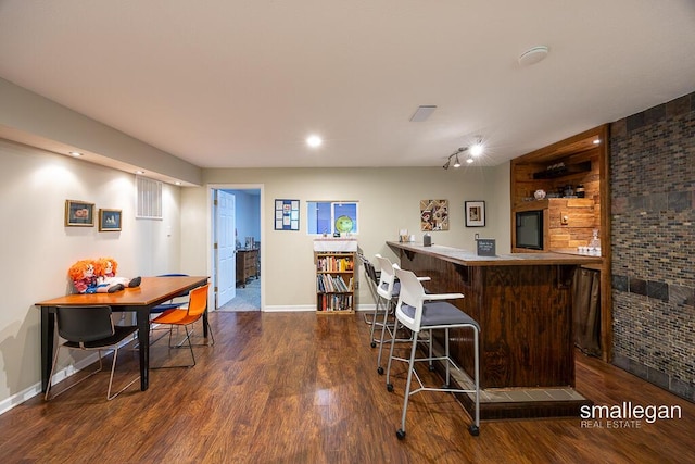 8637 Rainbows End Rd SE, Caledonia, MI 49316 - indoor bar with wood finished floors and recessed lighting