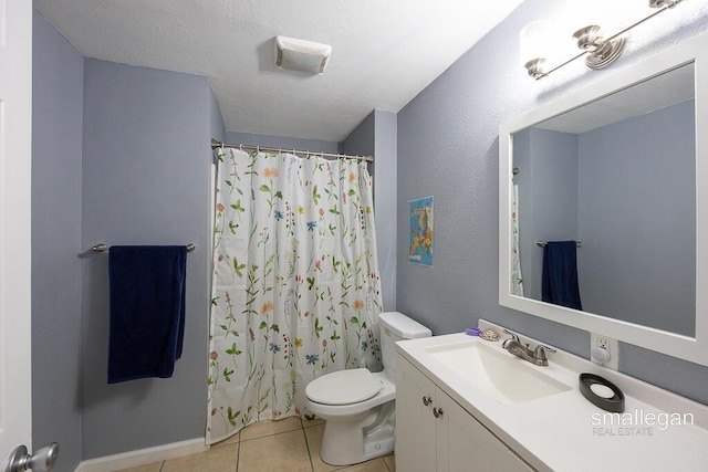 8637 Rainbows End Rd SE, Caledonia, MI 49316 - full bathroom with vanity, tile patterned flooring, and a shower with curtain