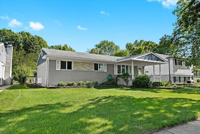 35519 Canyon Dr, Westland, MI 48186 - view of front of property featuring brick siding and a porch