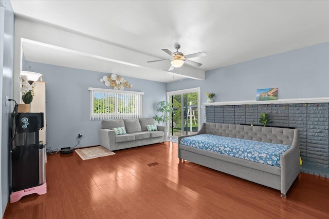 35519 Canyon Dr, Westland, MI 48186 - bedroom featuring wood finished floors and a ceiling fan