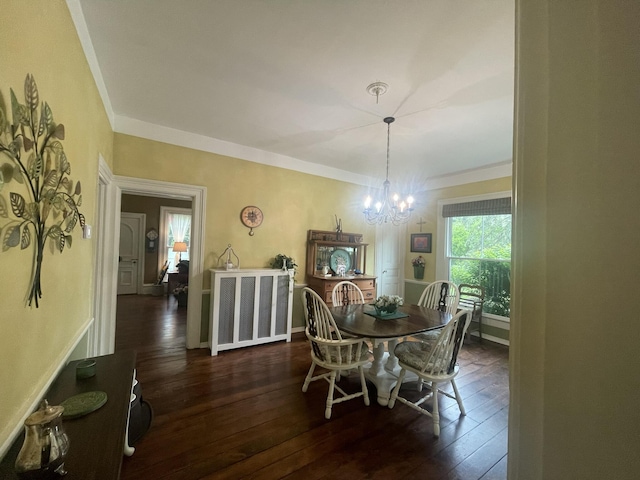 7100 Wing Lake Rd, Bloomfield Hills, MI 48301 - dining area with ornamental molding, a chandelier, and hardwood / wood-style flooring