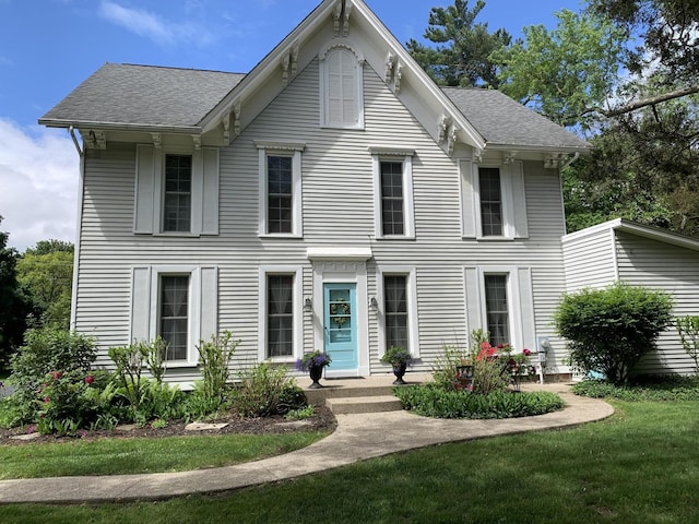 7100 Wing Lake Rd, Bloomfield Hills, MI 48301 - view of front facade with a shingled roof and a front lawn