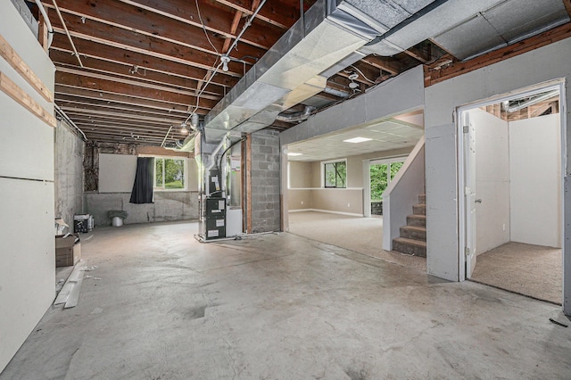 5643 Ivanrest Ave SW, Wyoming, MI 49418 - basement with heating unit and stairway