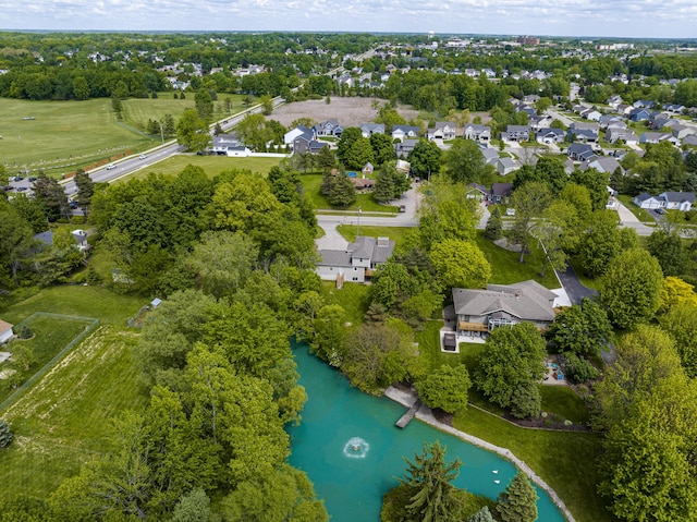 5643 Ivanrest Ave SW, Wyoming, MI 49418 - aerial overview of property's location with a nearby body of water and a tree filled landscape