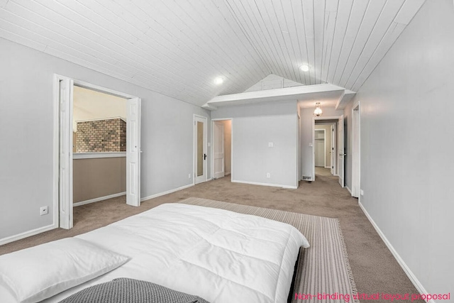 5643 Ivanrest Ave SW, Wyoming, MI 49418 - bedroom featuring carpet floors, vaulted ceiling, baseboards, and wooden ceiling