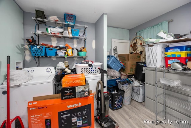 717 Pleasant St, Belding, MI 48809 - storage area featuring washer and dryer