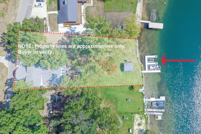 17437 Lakeview Dr Unit 100, Vandalia, MI 49095 - view of property location with property boundaries highlighted and a large body of water