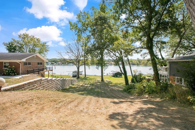 17437 Lakeview Dr Unit 100, Vandalia, MI 49095 - view of yard featuring a water view